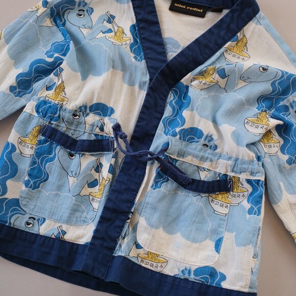 MINI RODINI UNICORN NOODLES WOVEN TUNIC - Picture 2 of 7